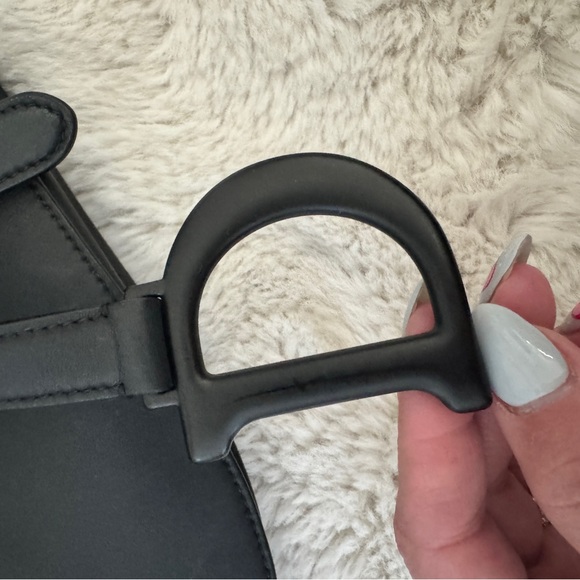 Christian Dior Ultra Matte Calfskin Saddle Bag (Black) - Picture 4 of 16